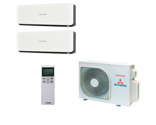 Мульти-сплит система Mitsubishi Heavy SRK25ZS-WB x 2 / SCM45ZS-S