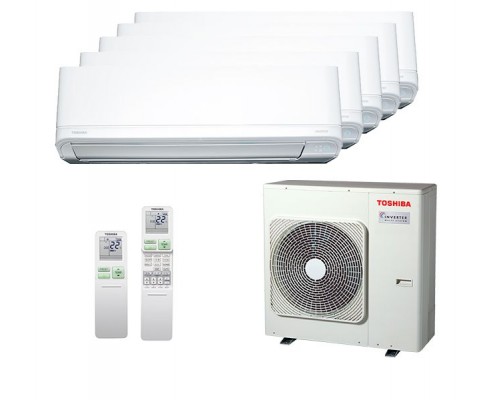 Мульти-сплит система Toshiba RAS-B10J2KVRG-E x 5 / RAS-5M34U2AVG-E