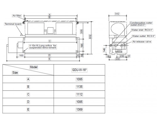 General Climate GDU-W-16DR