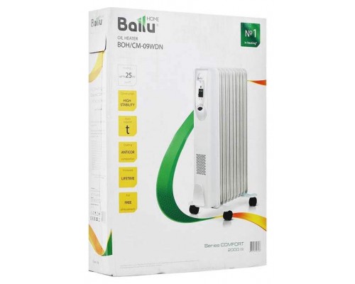 Масляный радиатор Ballu Comfort BOH/CM-09WDN белый