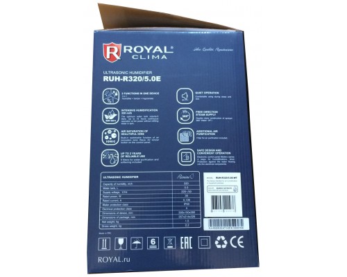 Воздухоувлажнитель Royal Clima Rimini Bianco Satinato RUH-R320/5.0E-WT White