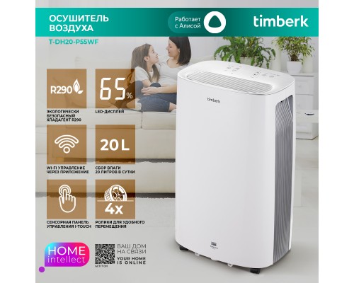 Осушитель воздуха Timberk T-DH20-P55WF White
