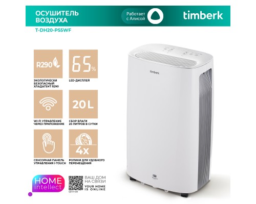 Осушитель воздуха Timberk T-DH20-P55WF White