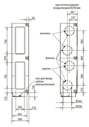 размеры приточной установки Mitsubishi Electric LGH-150RVXT-E размеры приточной установки Mitsubishi Electric LGH-150RVXT-E